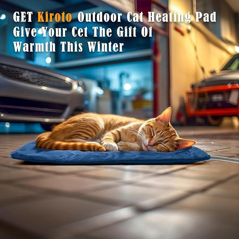 Outdoor Heating Pad for Cats, Pet Heating Pad for Cats Outside, Waterproof Cat Warming Pad, Heated Cat Bed Safe Electric Heating Pad for Cat House, Feral Cat Heating Pad,Dog Hosue Pads,20"X16"