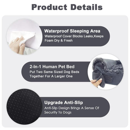 Ultimate Comfort for Your Furry Friend: PAWPUBBY Extra Large Orthopedic Memory Foam Dog Bed with Waterproof Bolster Couch