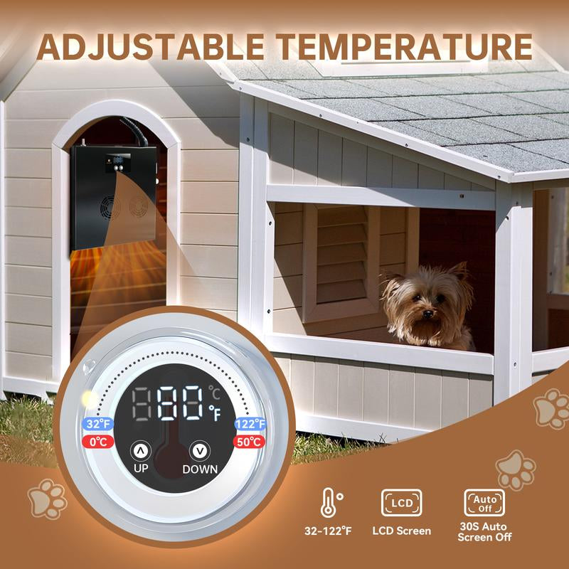 Keep Your Pet Cozy This Winter with the Briidea 400W Dog House Heater – Rapid Heating, Adjustable Temperature, and Safety Features for Ultimate Comfort!