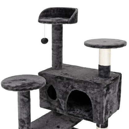 NOVA 53-Inch Dark Gray Cat Tree Tower Condo with Scratching Posts - Perfect Playhouse for Your Feline Friends