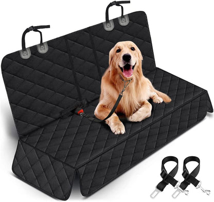 Ultimate Dog Car Seat Cover - Waterproof, Non-Slip Protector for Back Seat - Fits Most Cars, Trucks & SUVs - Black