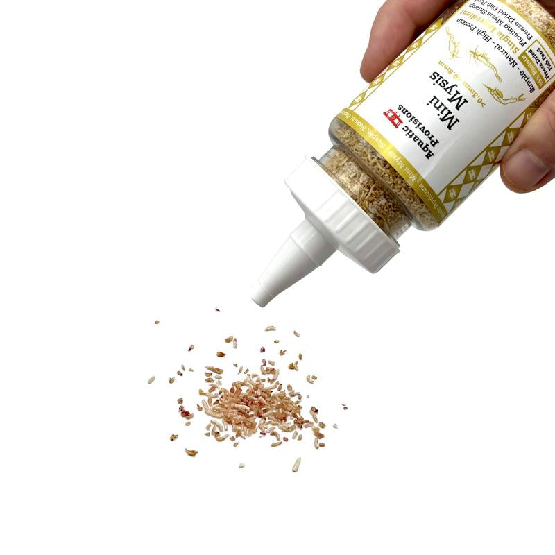 Premium Mini Mysis Freeze Dried Fish Food - High Protein Treat for Betta and Saltwater Fish!