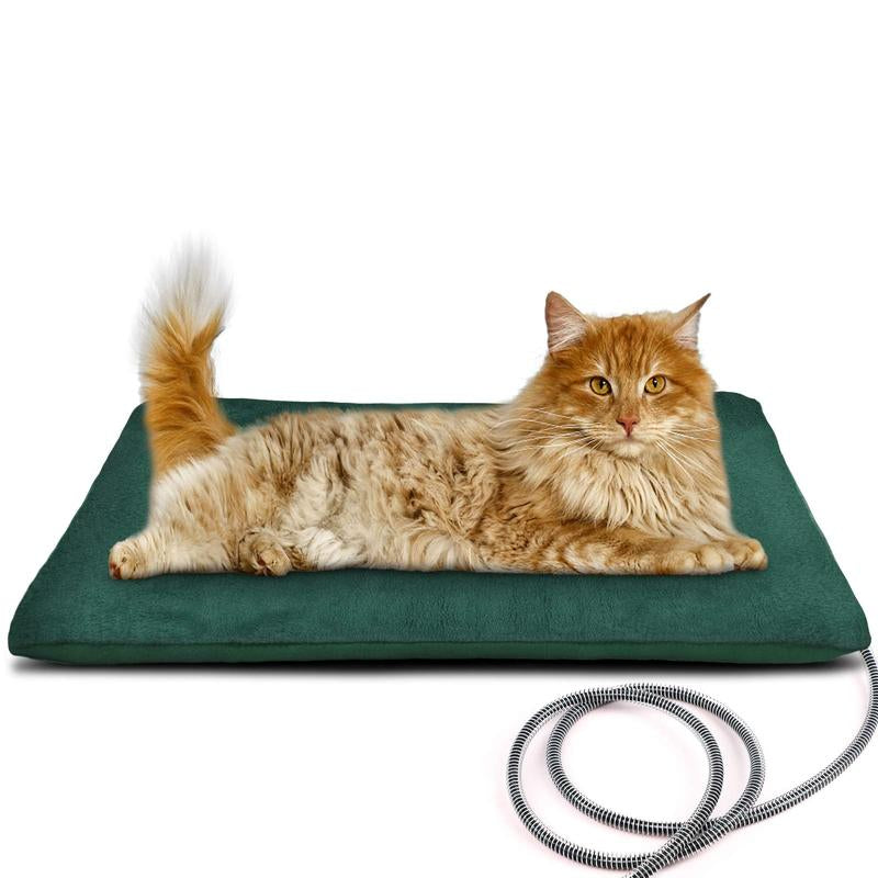 Outdoor Heating Pad for Cats, Pet Heating Pad for Cats Outside, Waterproof Cat Warming Pad, Heated Cat Bed Safe Electric Heating Pad for Cat House, Feral Cat Heating Pad,Dog Hosue Pads,20"X16"