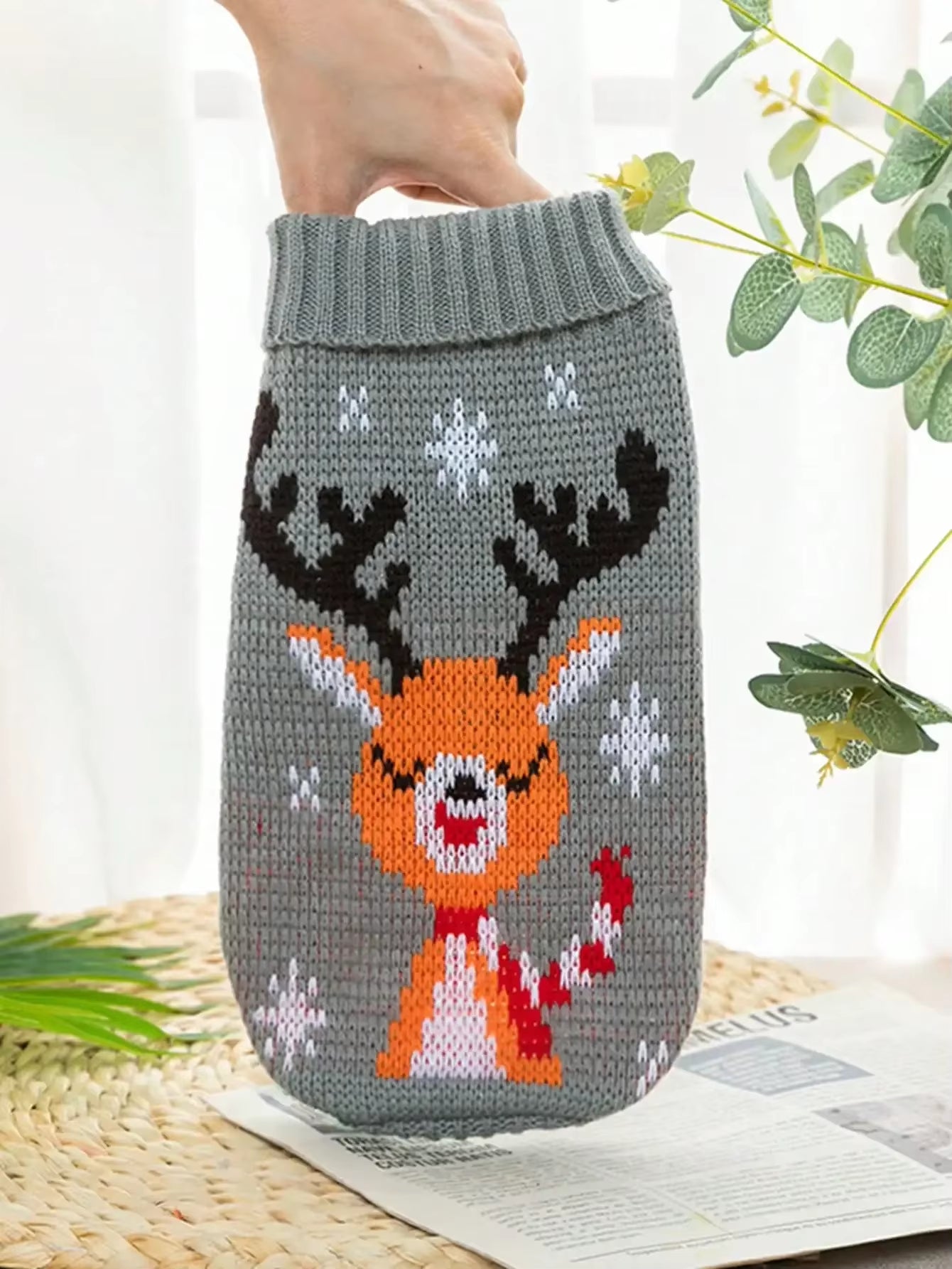 Christmas Pet Sweaters, Dog and Cat Clothing, Graphic Pet Autumn and Winter Clothes, Holiday Costumes