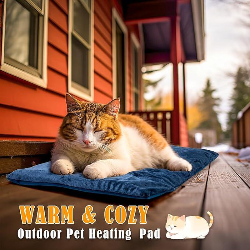 Outdoor Heating Pad for Cats, Pet Heating Pad for Cats Outside, Waterproof Cat Warming Pad, Heated Cat Bed Safe Electric Heating Pad for Cat House, Feral Cat Heating Pad,Dog Hosue Pads,20"X16"