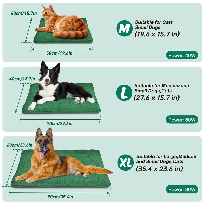 Outdoor Heating Pad for Cats, Pet Heating Pad for Cats Outside, Waterproof Cat Warming Pad, Heated Cat Bed Safe Electric Heating Pad for Cat House, Feral Cat Heating Pad,Dog Hosue Pads,20"X16"