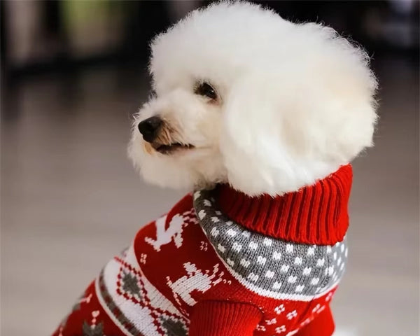Christmas Pet Sweaters, Dog and Cat Clothing, Graphic Pet Autumn and Winter Clothes, Holiday Costumes