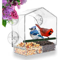 Window Bird Feeder for outside with Strong Suction Cups, Fits for Cardinals, Finches, Chickadees Etc.