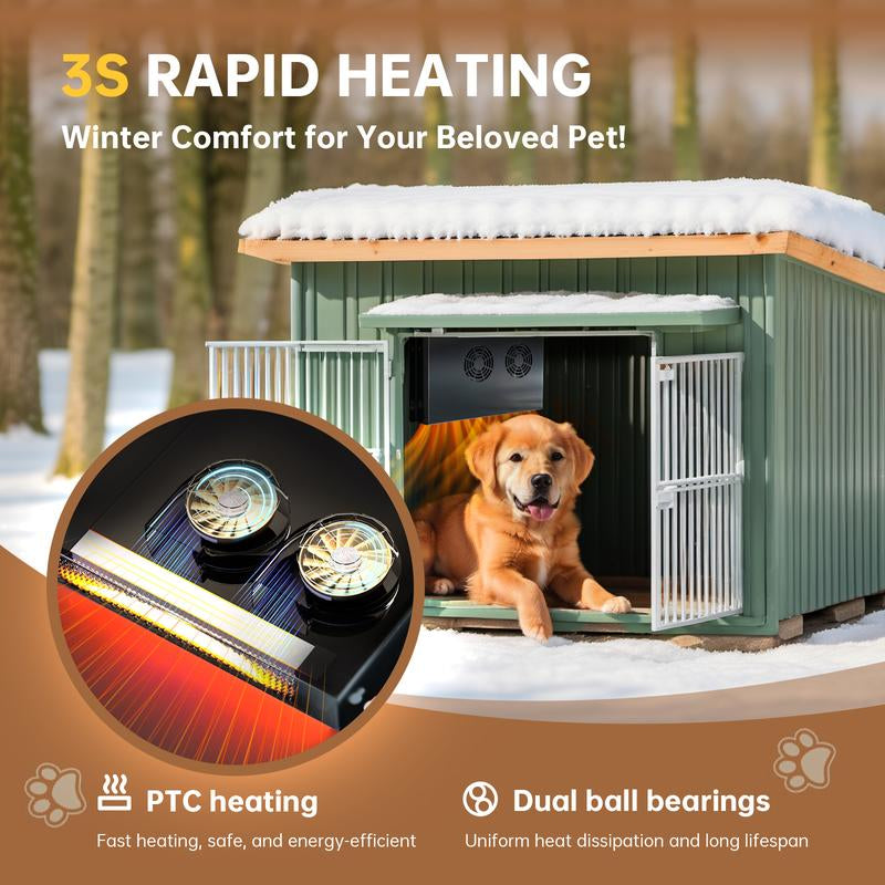 Keep Your Pet Cozy This Winter with the Briidea 400W Dog House Heater – Rapid Heating, Adjustable Temperature, and Safety Features for Ultimate Comfort!