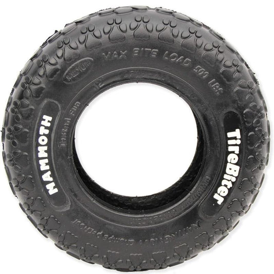 Mammoth Tirebiter Originals - Natural Rubber Dog Toys - Dog Toys for Extra Long Interactive Play - Strong Chewer Toys for Dogs - Medium, 8”