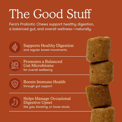 Probiotics Soft Chews for Dogs, Pre-Pro-Postbiotic Supplement for Dogs