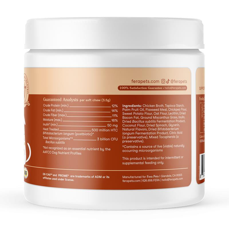 Probiotics Soft Chews for Dogs, Pre-Pro-Postbiotic Supplement for Dogs