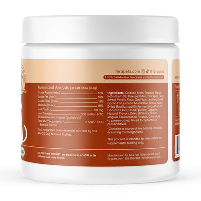 Probiotics Soft Chews for Dogs, Pre-Pro-Postbiotic Supplement for Dogs